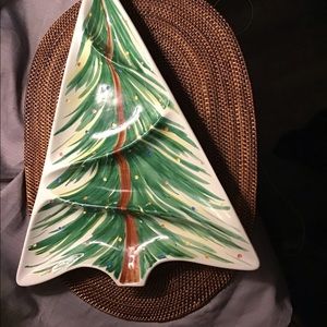 Christmas platter Mancioli Hand Painted